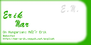 erik mar business card